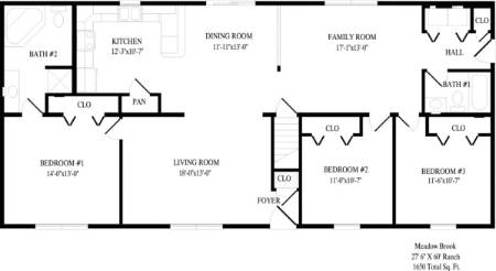 Meadow Brook Modular Home Floor Plan